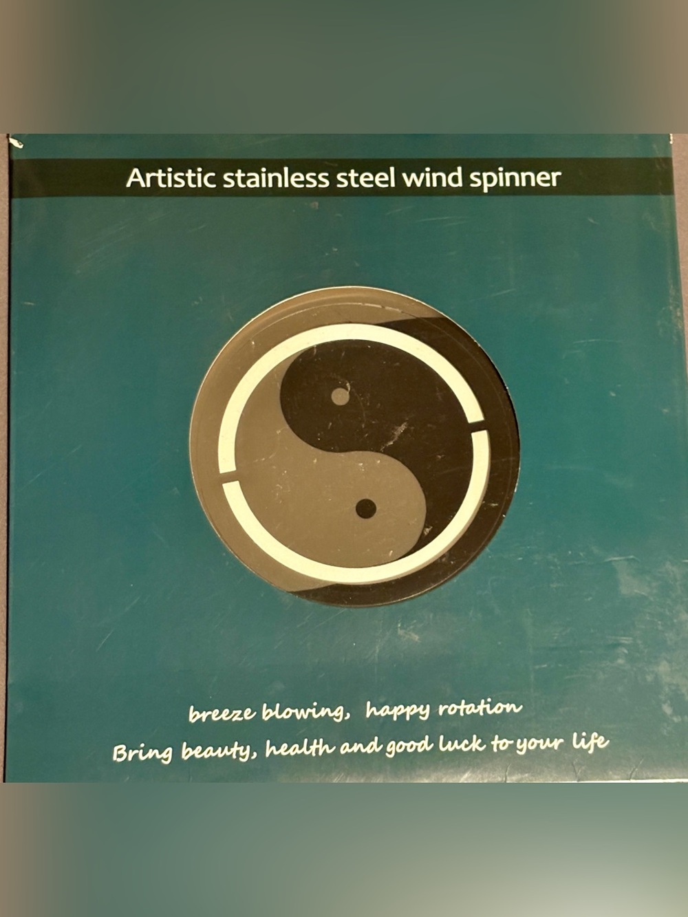 Artistic Yin Yang Wind Spinner - Black